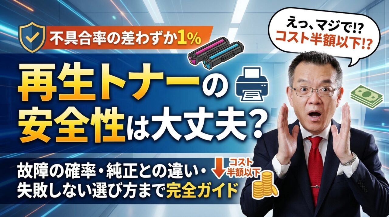 再生トナーの安全性は大丈夫?故障の確率・純正との違い・失敗しない選び方まで完全ガイド