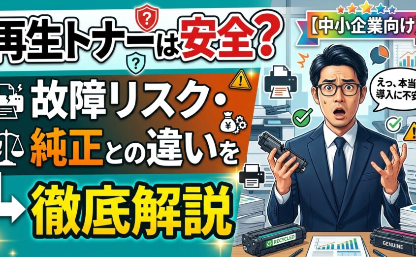 再生トナーは安全？故障リスク・純正との違いを徹底解説【中小企業向け】